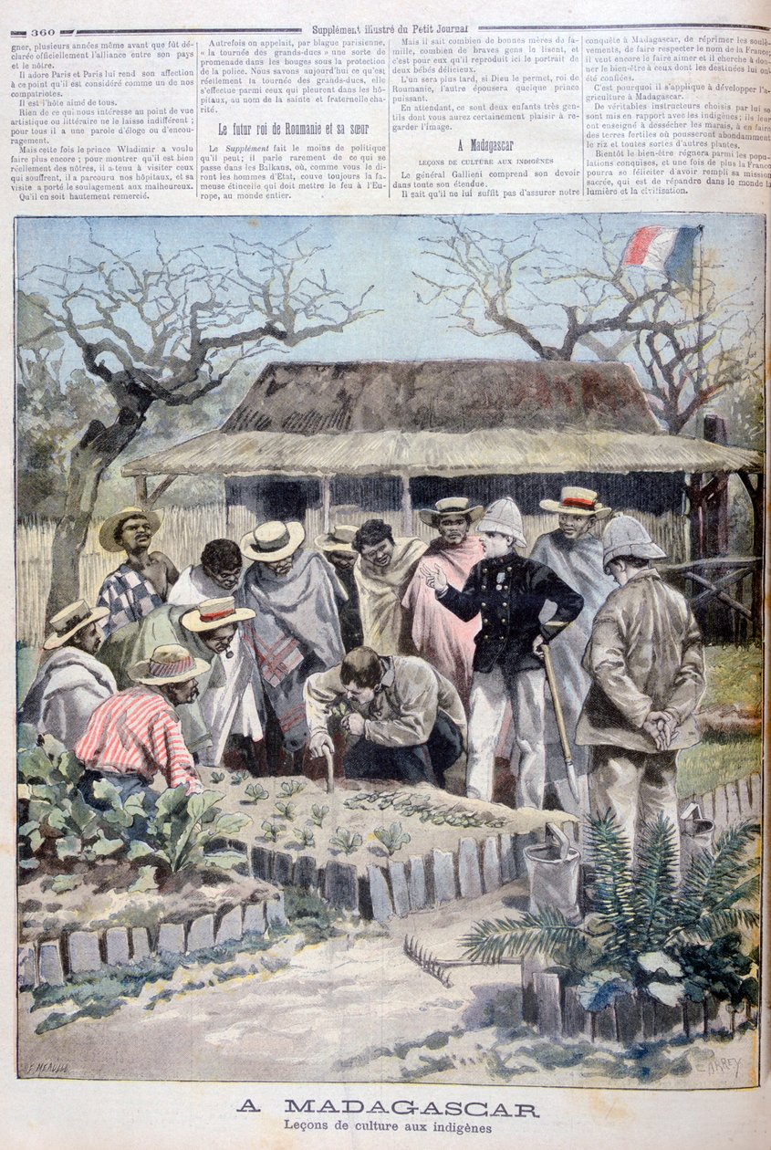 Lección agrícola para los indígenas de Madagascar, 1897 de Fortuné Méaulle