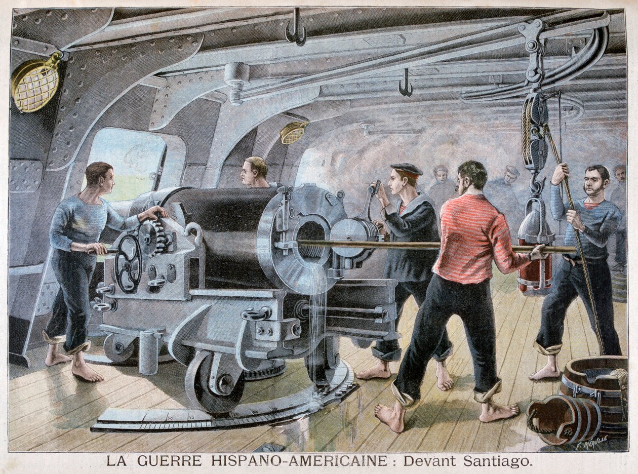Batalla de Santiago, Guerra Hispanoamericana, 1898 de Fortuné Méaulle