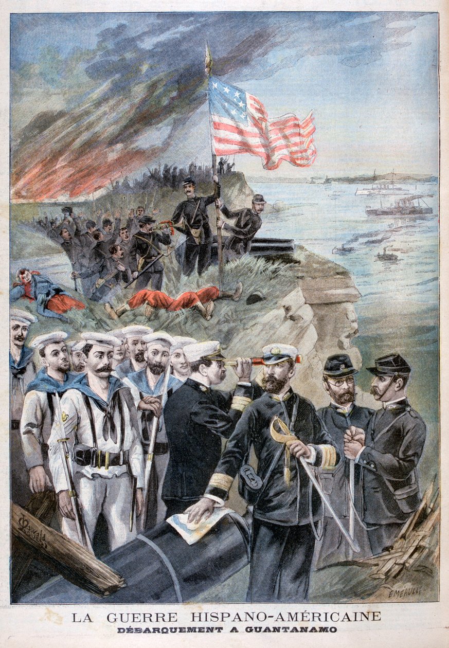 Desembarco de tropas en Guantánamo, Cuba, 1898 de Fortuné Méaulle