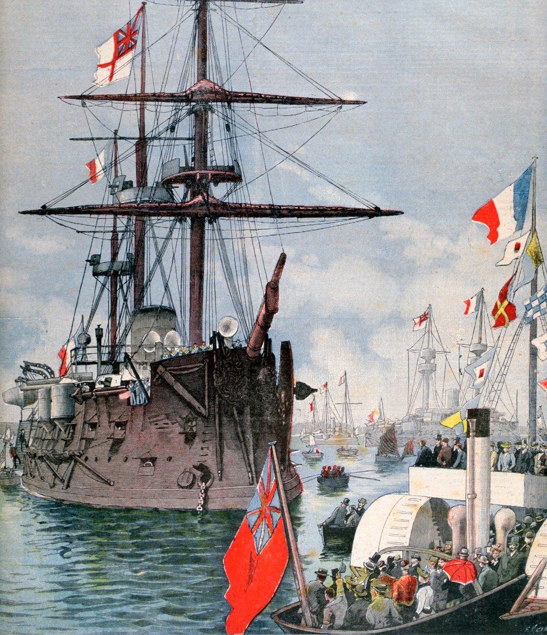 Flotilla francesa en el puerto de Portsmouth, 1891 de Fortuné Méaulle