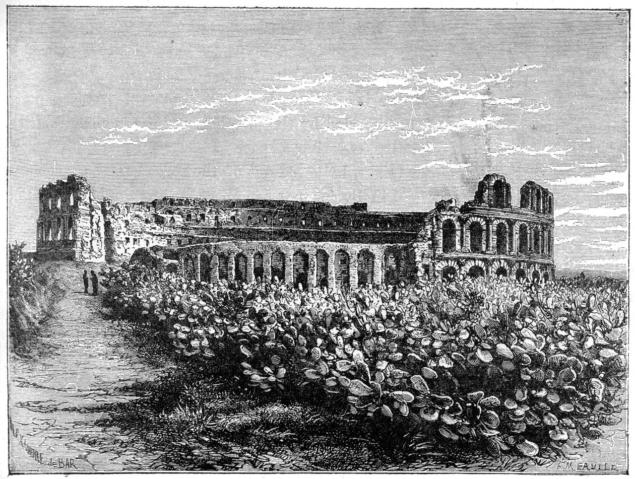 El anfiteatro de El Jemm, c1890 de Fortuné Méaulle