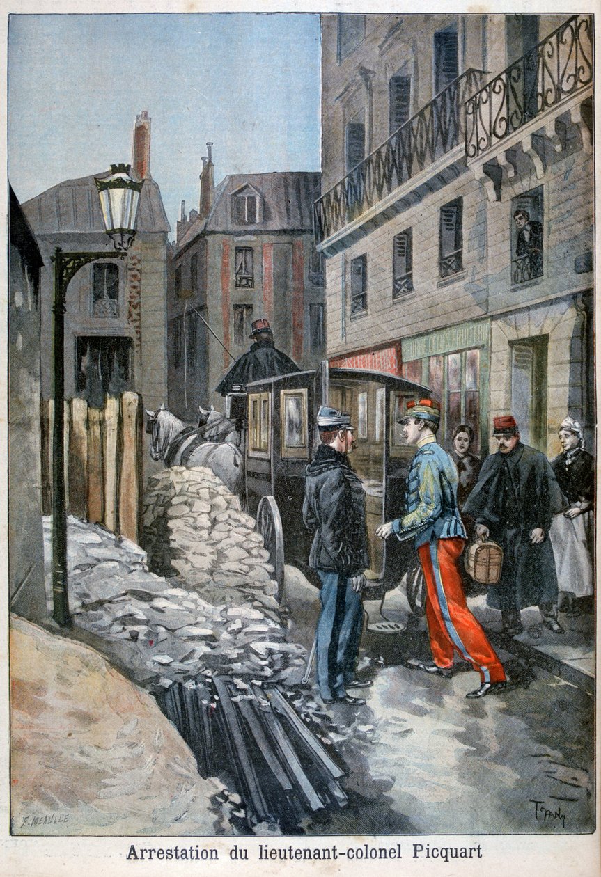 El arresto del teniente coronel Picquart, 1898 de Fortuné Méaulle