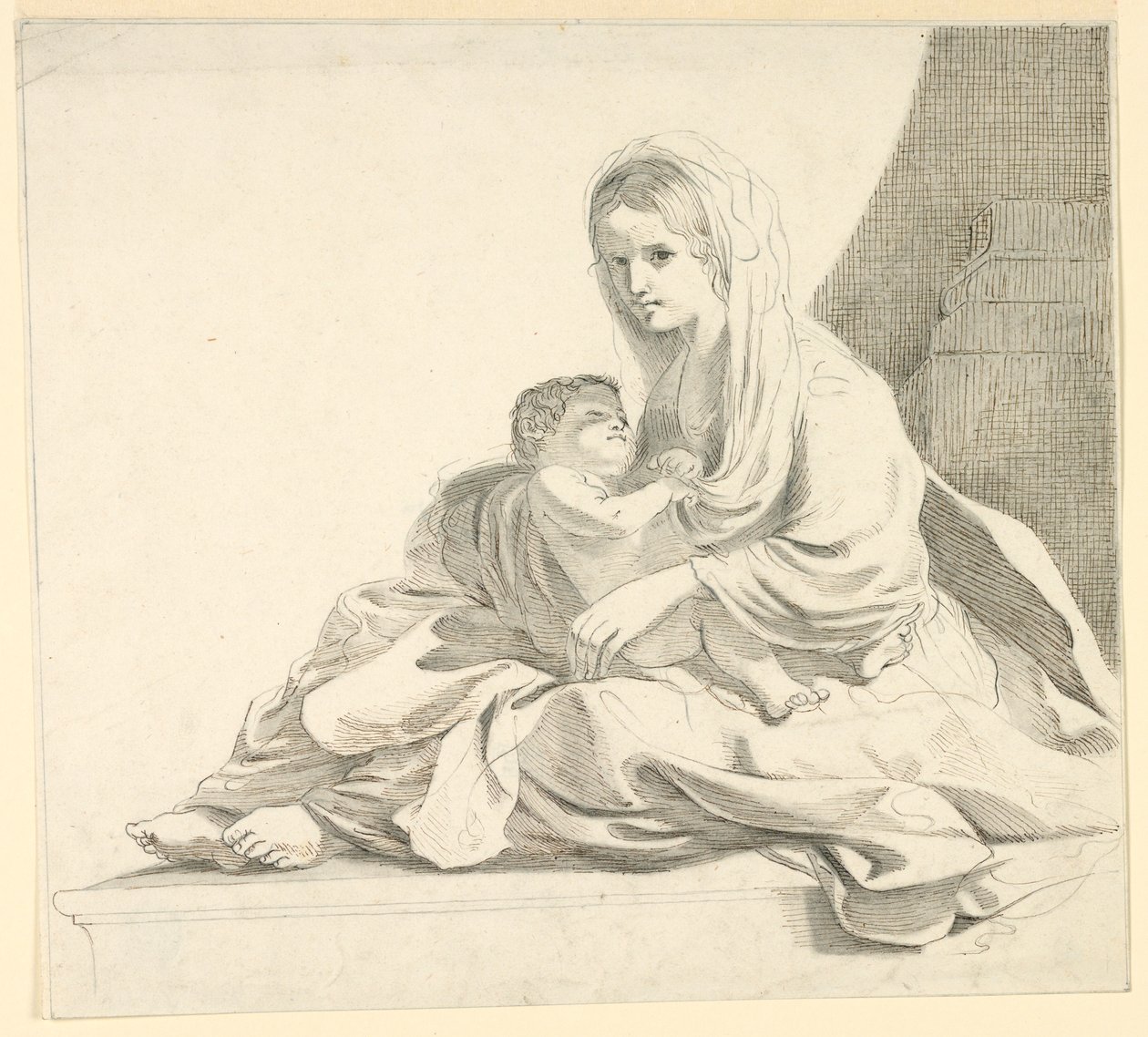 Mujer con niño de Fortunato Duranti