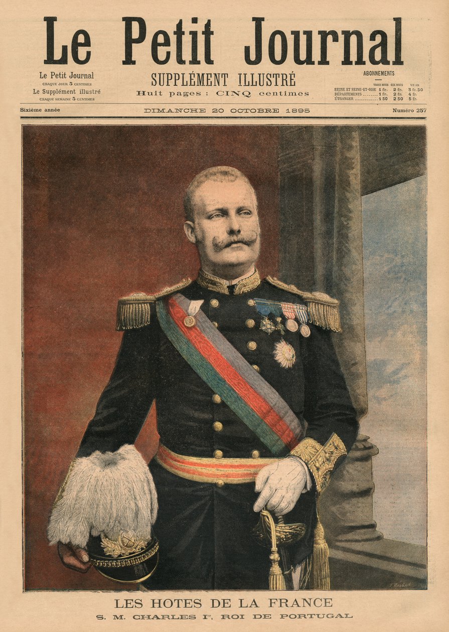 Anfitriones franceses, Su Majestad Carlos I, Rey de Portugal, ilustración de portada de 