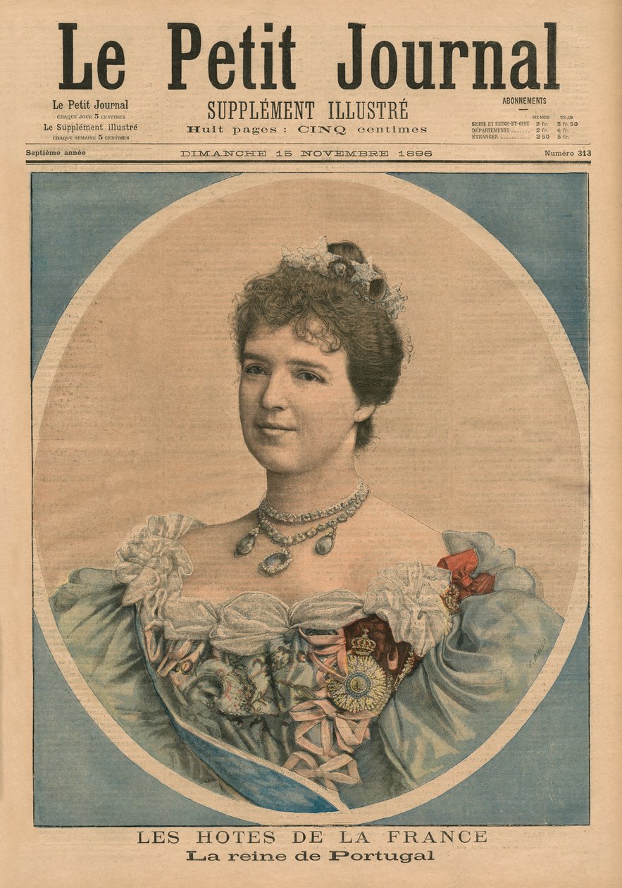 Anfitriones franceses, Reina Amelie de Portugal (1865-1951) ilustración de portada de 