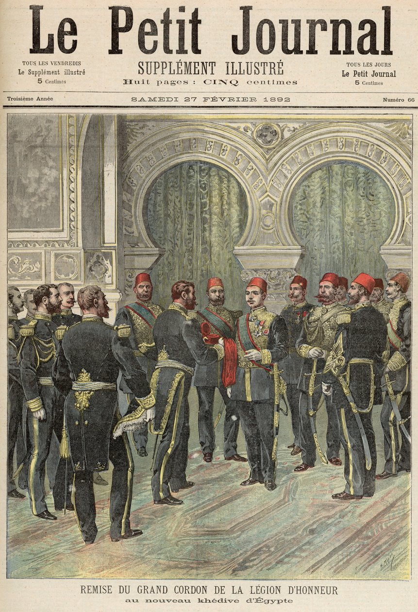 Retorno del Gran Cordón de la Legión de Honor al Nuevo Jedive de Egipto, de 