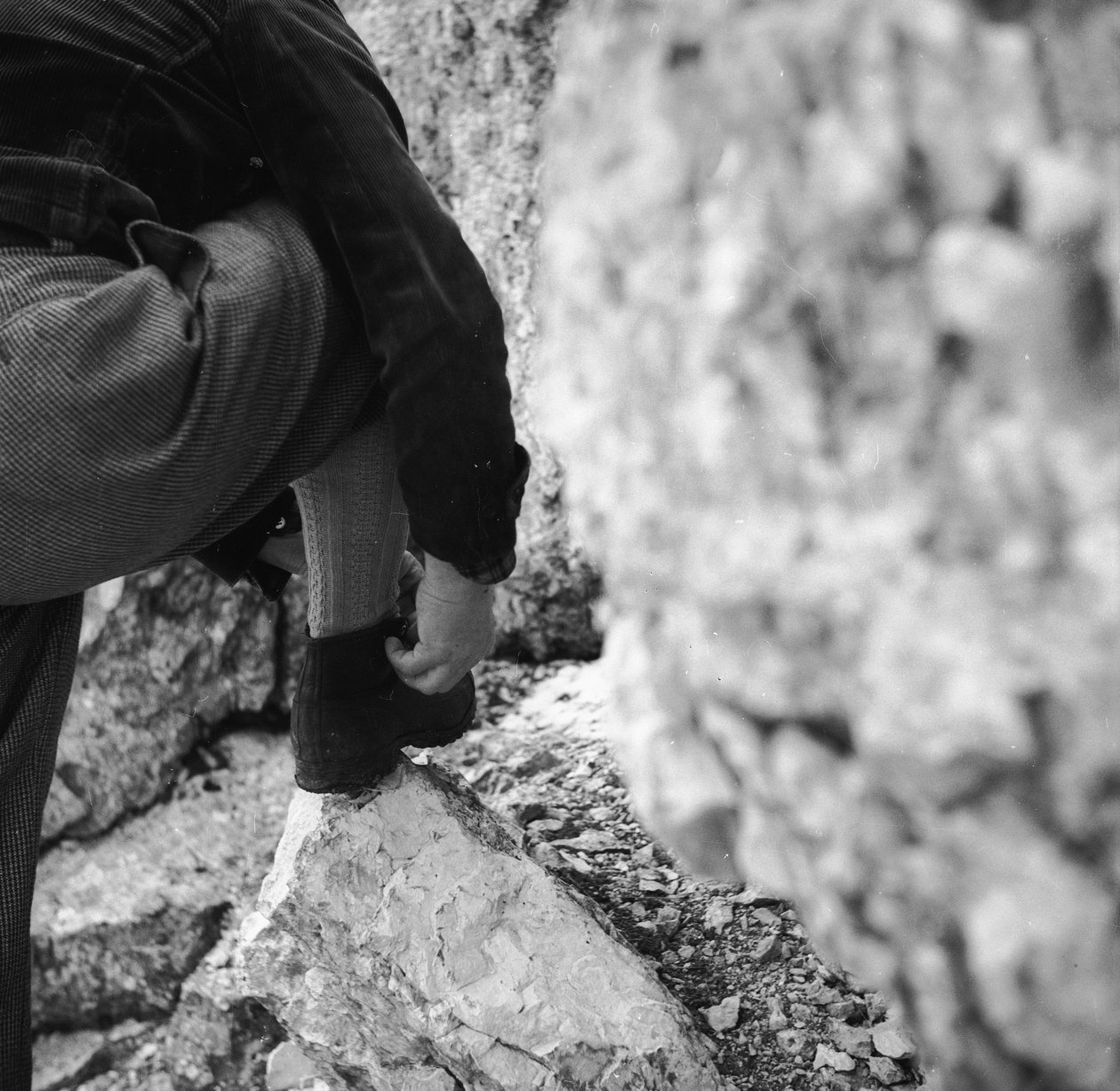 Abruzos, Abetone, Dolomitas: escalador en Abetone de Fosco Maraini