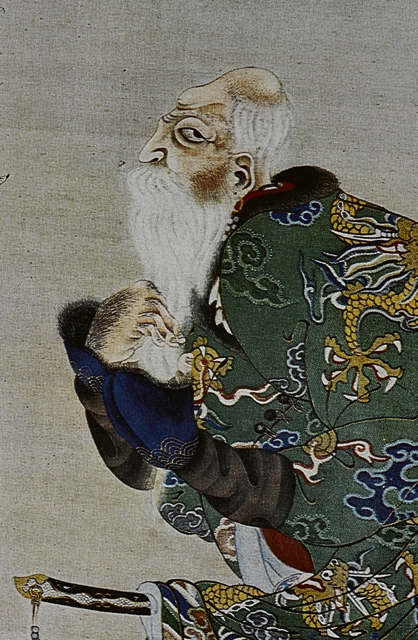 Los grandes líderes ainu del siglo XVIII: Itokoi y Shinichi de Akkeshi, Chosama de Uraashibetsu y Shonko de Noshappu, en particular, ilustración de Fosco Maraini