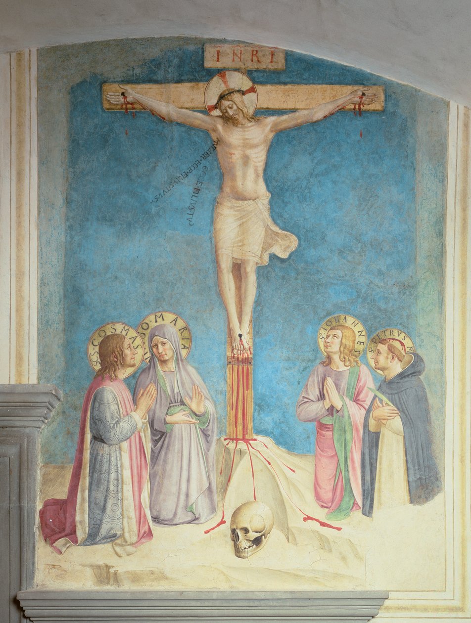 Crucifixión con SS. Cosmas, Juan y Pedro Mártir de Fra Angelico