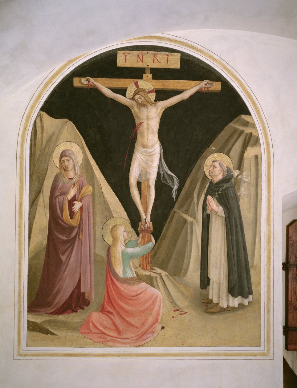 Crucifixión con San Domingo, de la celda 25 de Fra Angelico