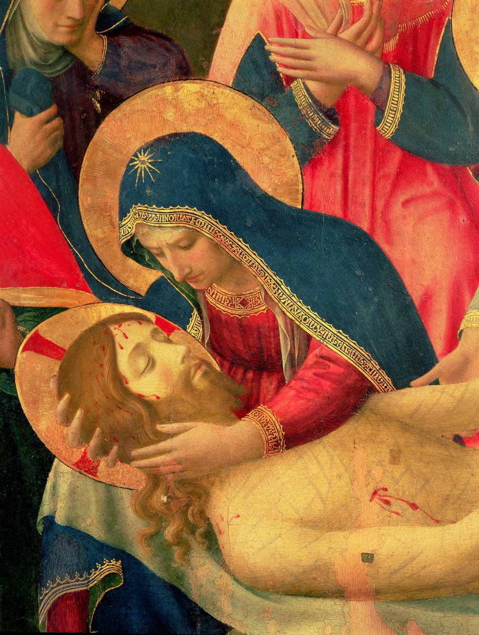 Descendimiento de la Cruz, detalle de la Virgen María de Fra Angelico