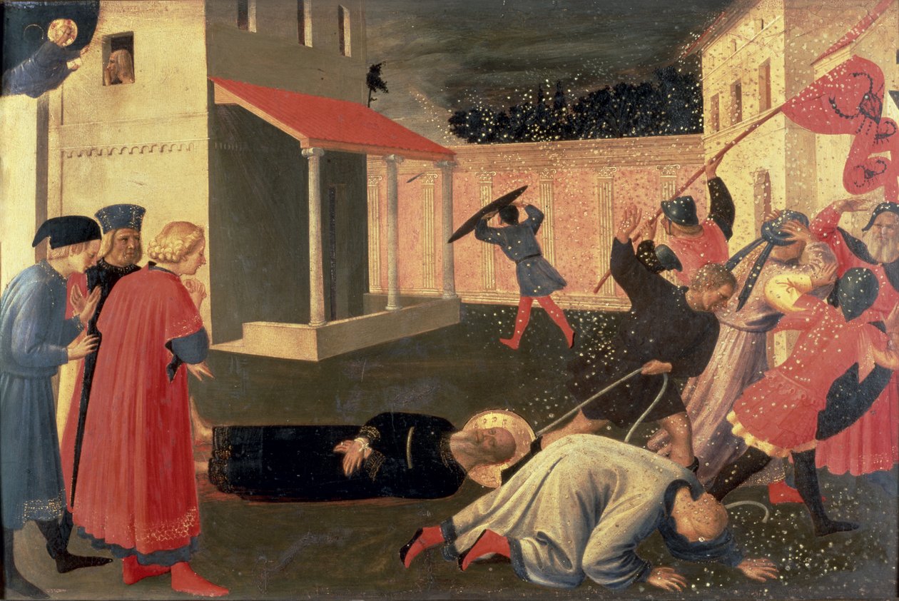 (detalle) del Tríptico Linaiuoli, predela que muestra el martirio de San Marcos, 1433 de Fra Angelico