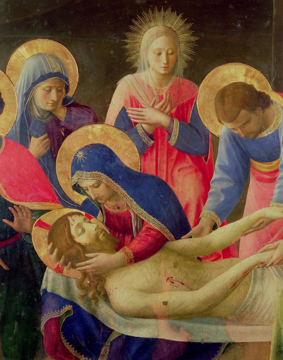 Lamentación sobre el Cristo Muerto, 1436-41 (detalle) de Fra Angelico