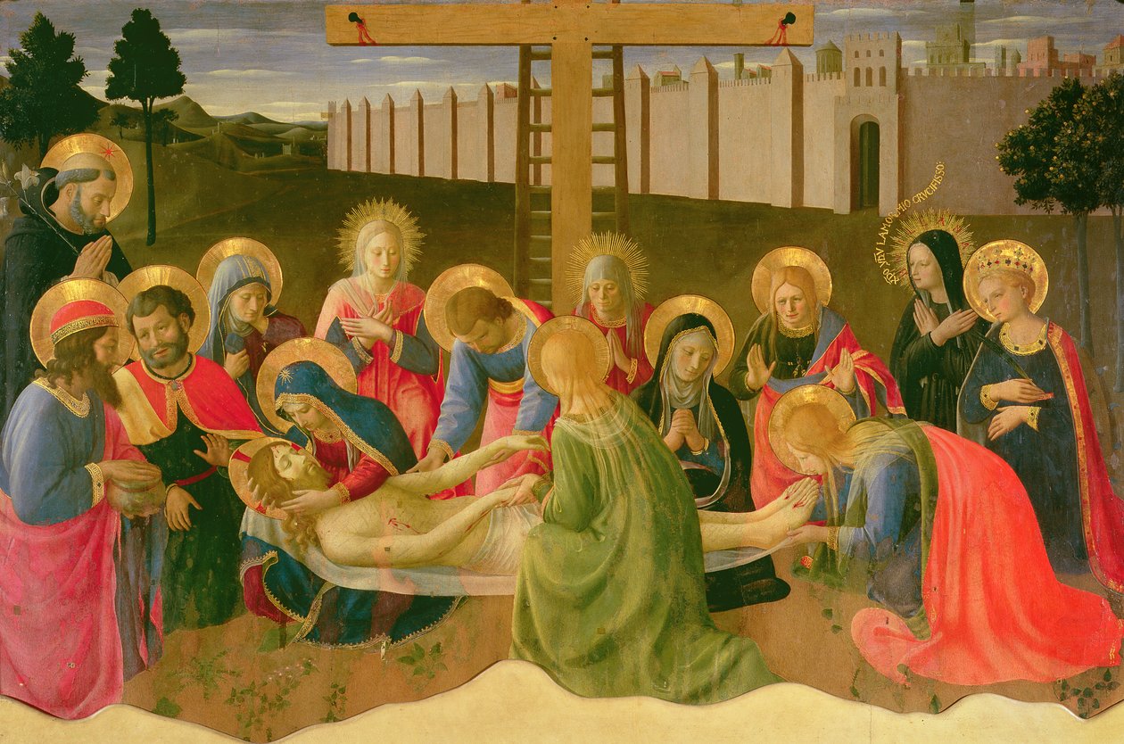 Lamentación sobre Cristo Muerto, 1436-41 de Fra Angelico
