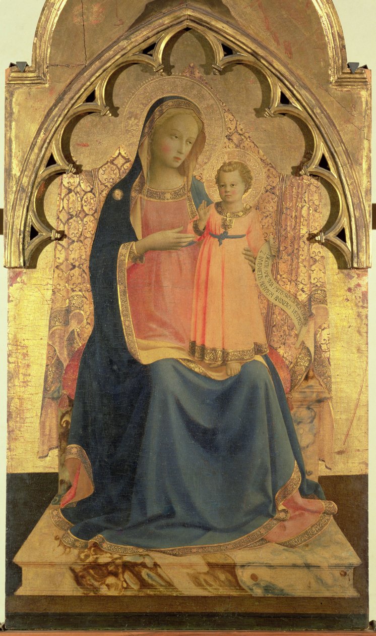 Madonna y Niño, panel central de un tríptico de Fra Angelico