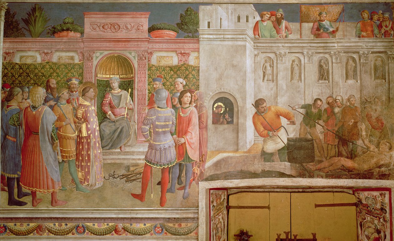San Lorenzo ante Decio y el martirio de San Lorenzo de Fra Angelico