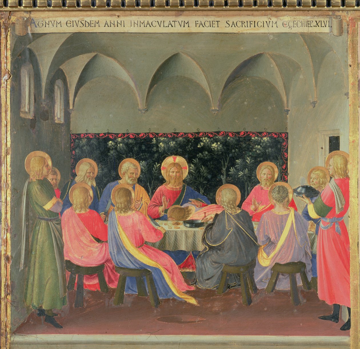 La última cena (detalle) de Fra Angelico