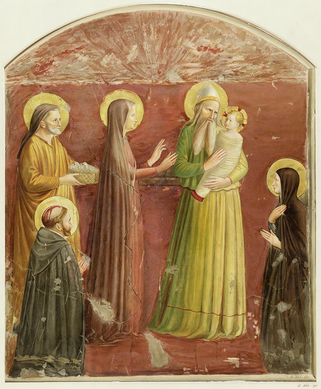 La presentación en el templo, de una serie de grabados realizados por la Sociedad Arundel de Fra Angelico