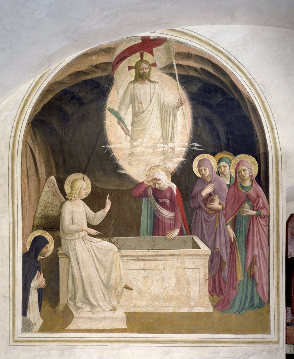 La resurrección de Cristo y las mujeres piadosas en el sepulcro, 1442 de Fra Angelico