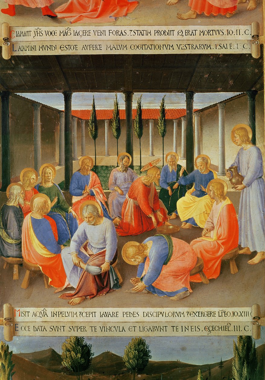 El Lavado de los Pies (detalle) de Fra Angelico