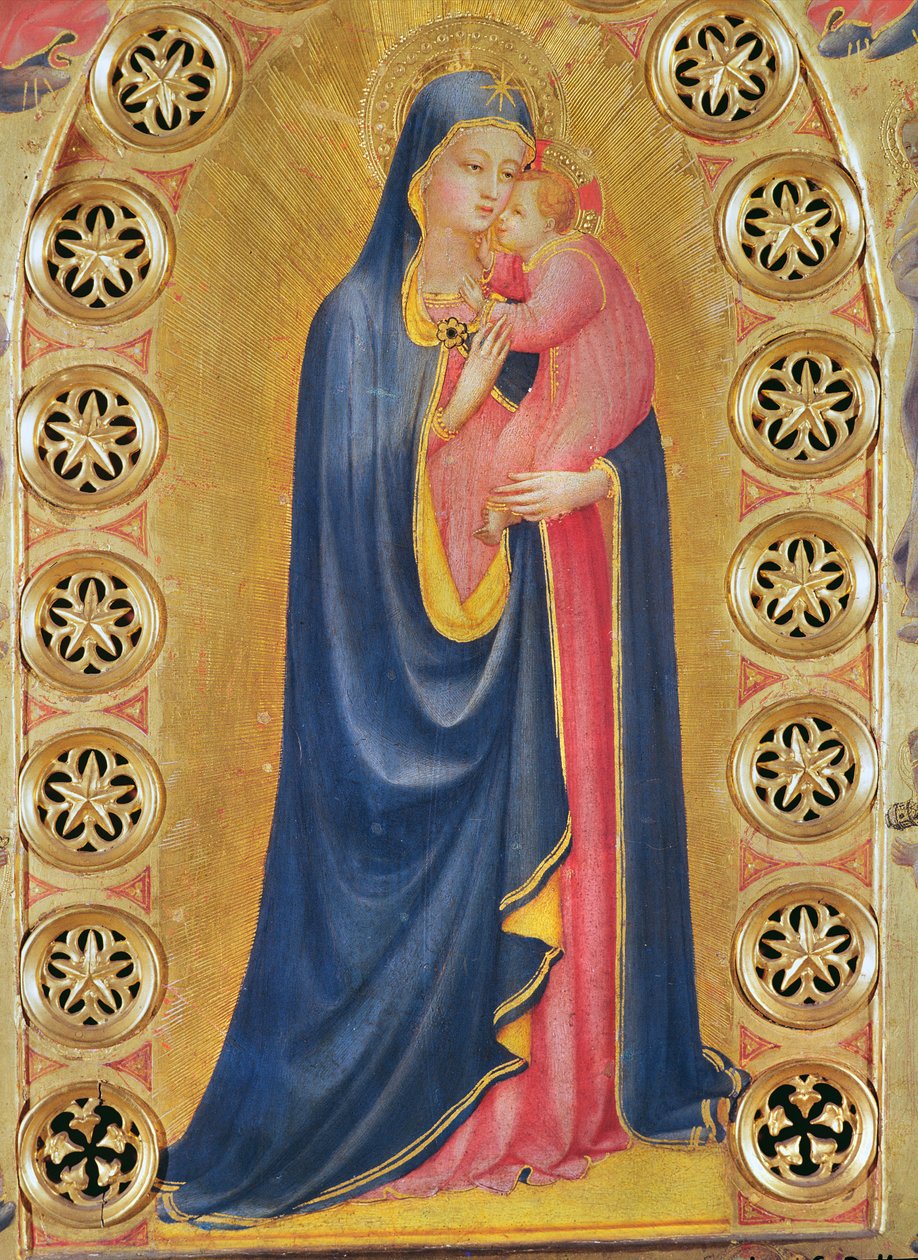 Virgen y Niño también llamada Virgen y la Estrella (detalle) de Fra Angelico