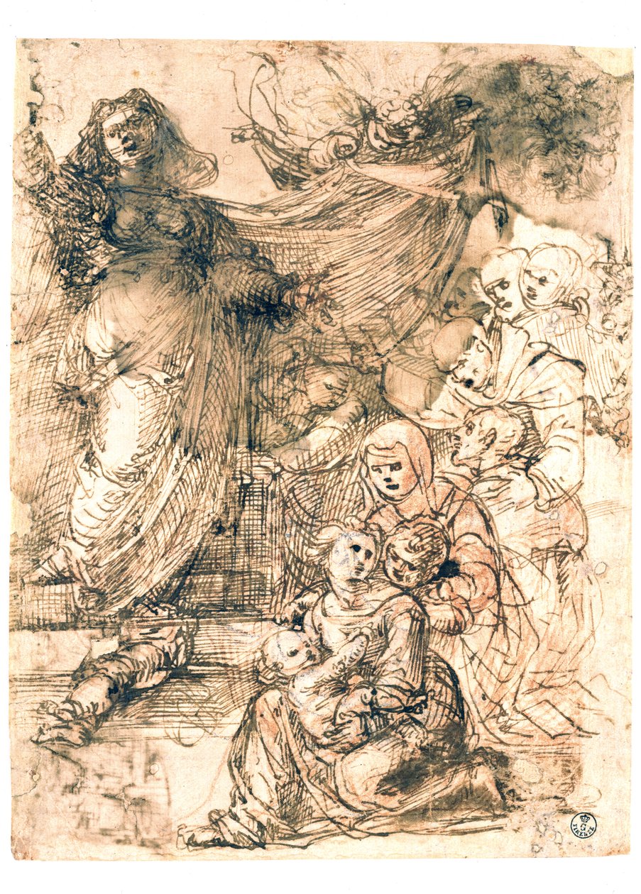 Estudio preparatorio para Madonna y Niño de Fra Bartolommeo