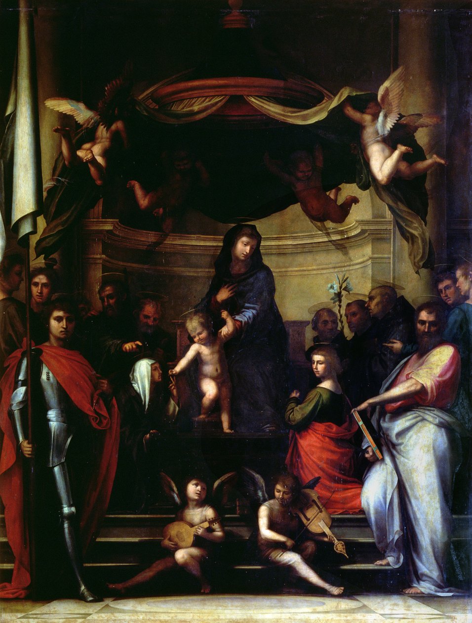 El matrimonio místico de Santa Catalina de Siena de Fra Bartolommeo