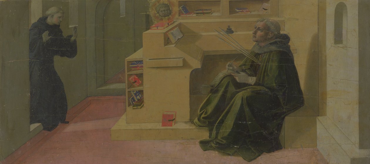 San Agustín en su estudio (predela del retablo de Barbadori) de Fra Filippo Lippi
