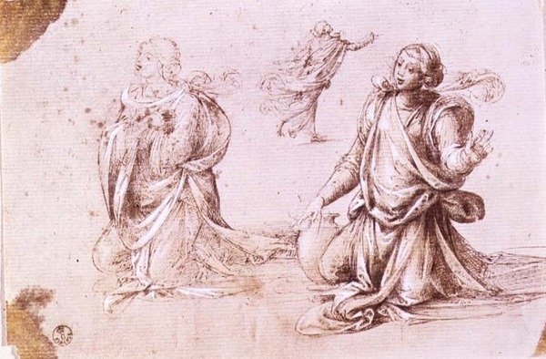 Tres Estudios de Figuras Femeninas para La Mujer de Samaria de Fra Bartolomeo