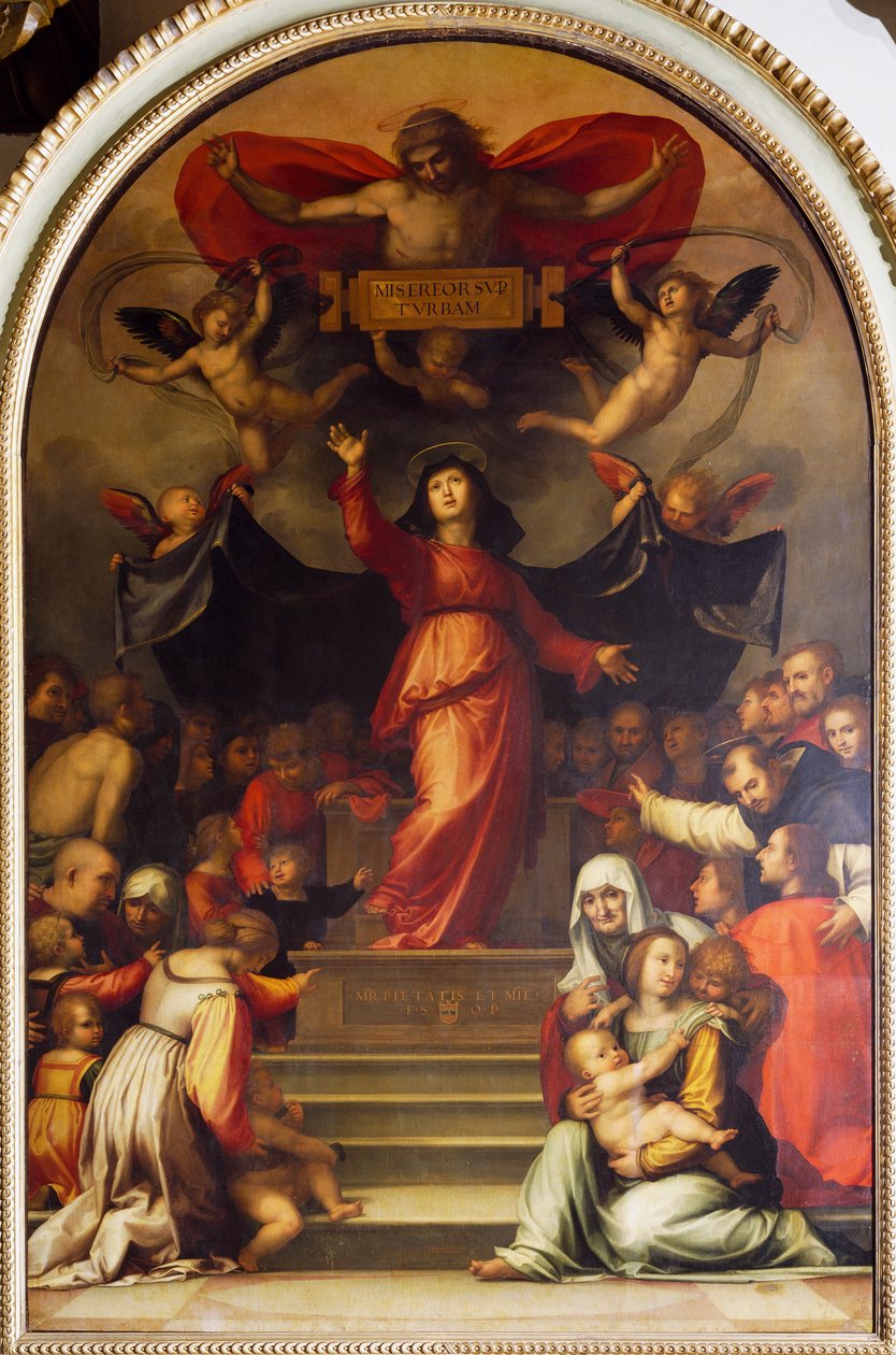 Nuestra Señora de la Misericordia, de Bartolomeo della Porta, conocido como Fra Bartolomeo (1472-1517), pintura. de Fra (1472 1517) Bartolomeo