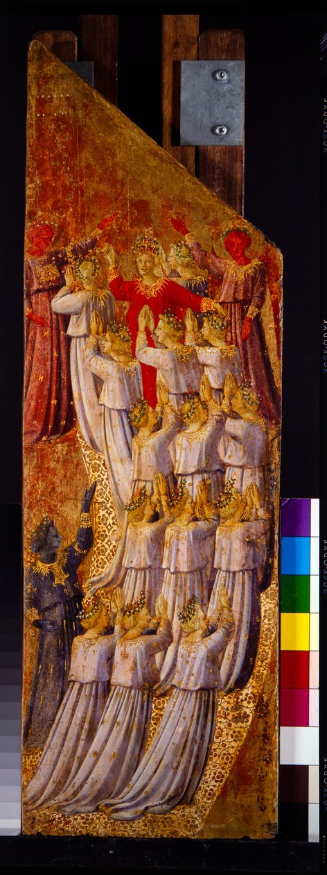 Dos paneles del Juicio Final que muestran la Subida al Cielo y la Bajada al Infierno (panel) de Fra (c.1387 1455) Angelico