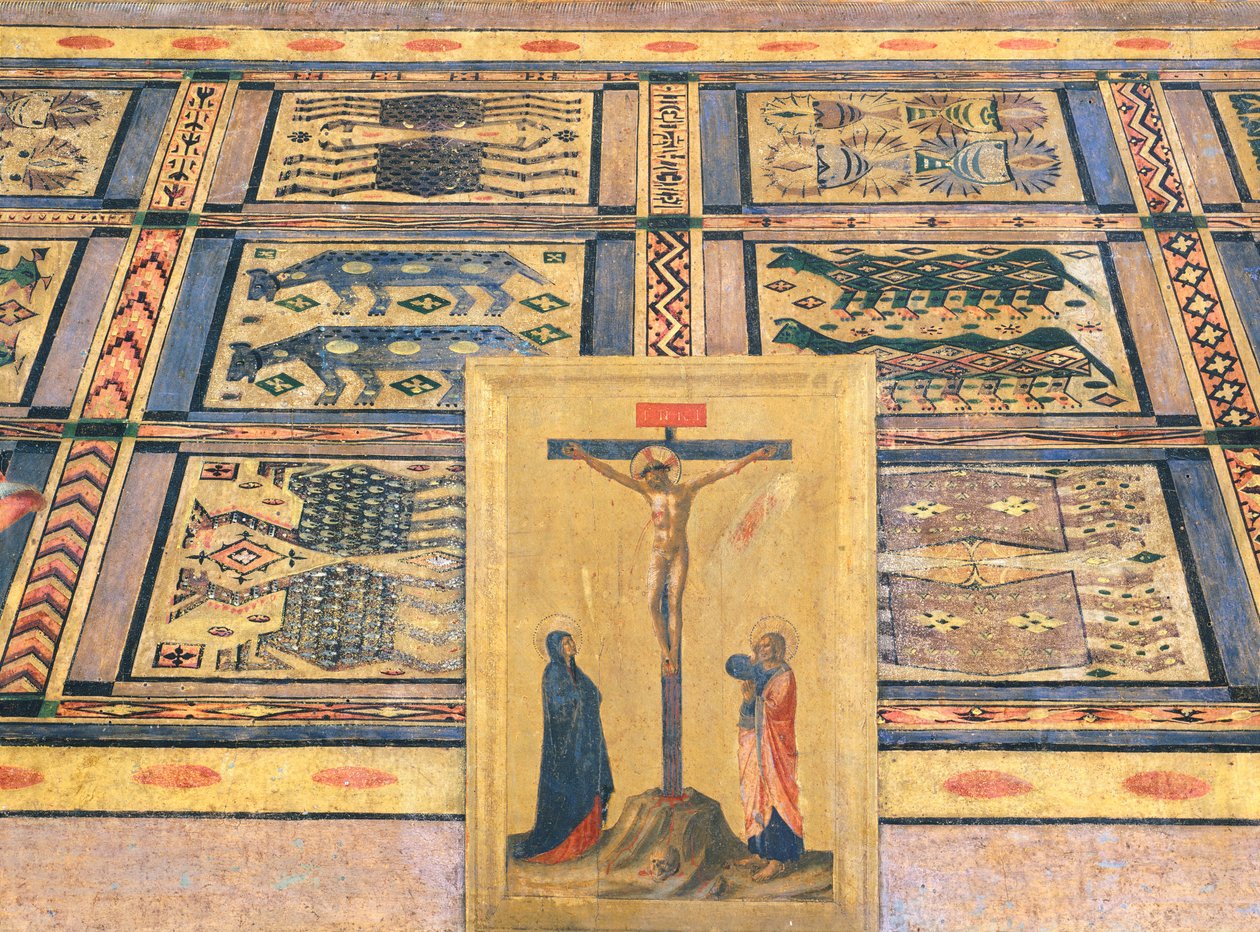 Crucifixión (detalle del retablo de San Marcos) de Fra  Angelico