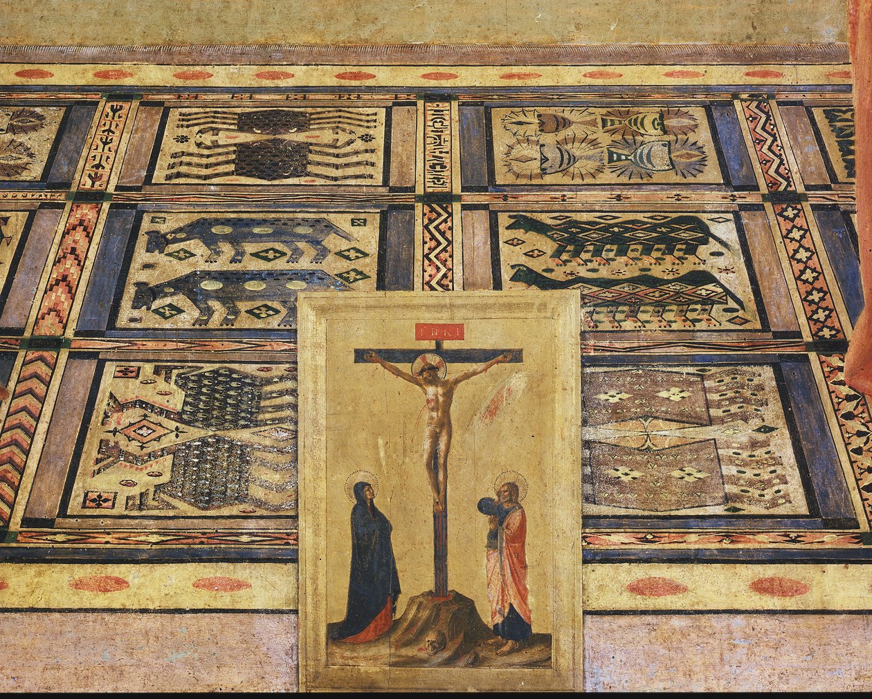 Crucifixión (detalle) del panel principal del retablo de San Marco de Fra  Angelico