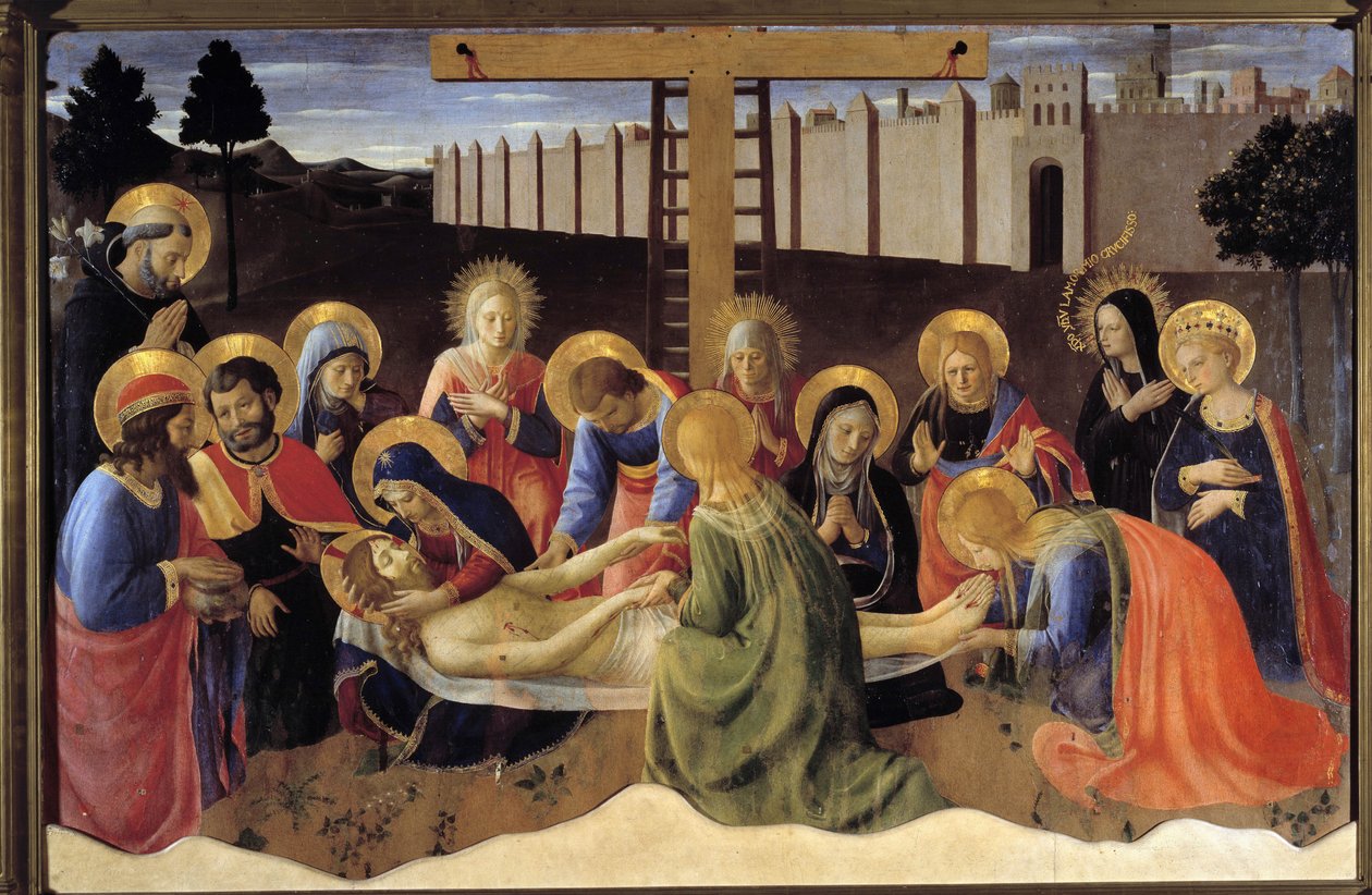 Deploración o Lamento sobre Cristo muerto de Fra  Angelico