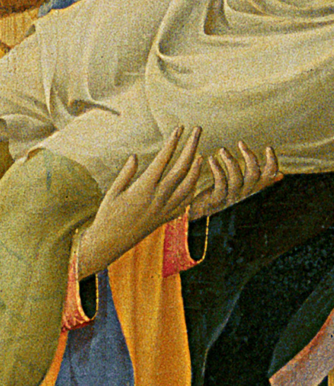 Detalle del Retablo de Santa Trinita, marco y pináculos por Lorenzo Monaco (Piero di Giovanni) (c.1370-1425) completado c.1434 de Fra  Angelico