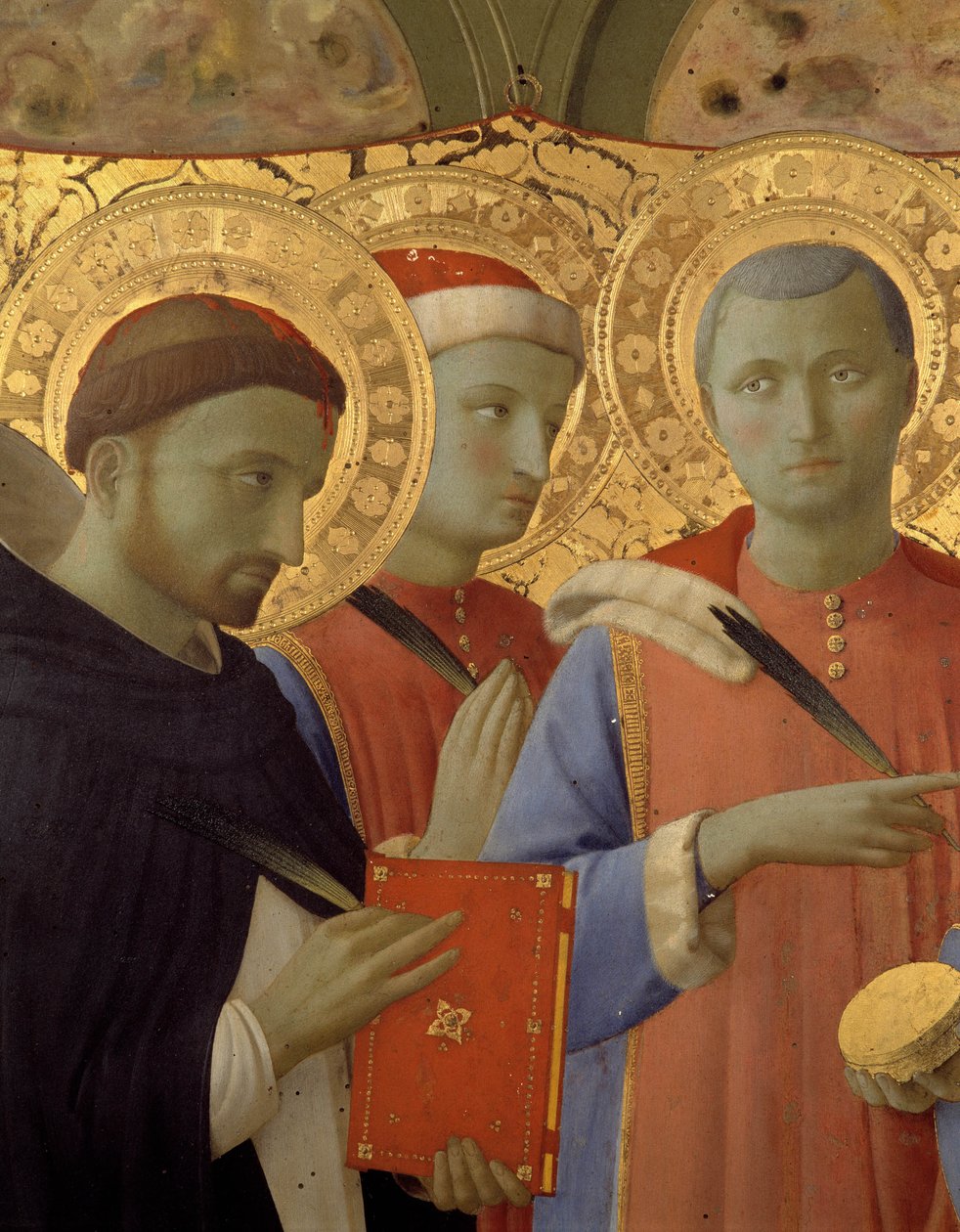 (detalle) Retratos de San Pedro Mártir, San Cosme y San Damián de Fra  Angelico