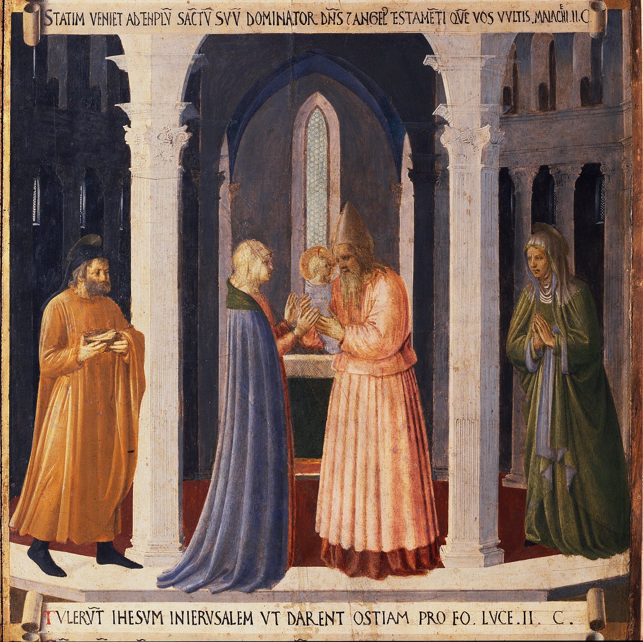 Vida de Cristo: la presentación de Jesús en el templo, Armadio degli Argenti de Fra  Angelico