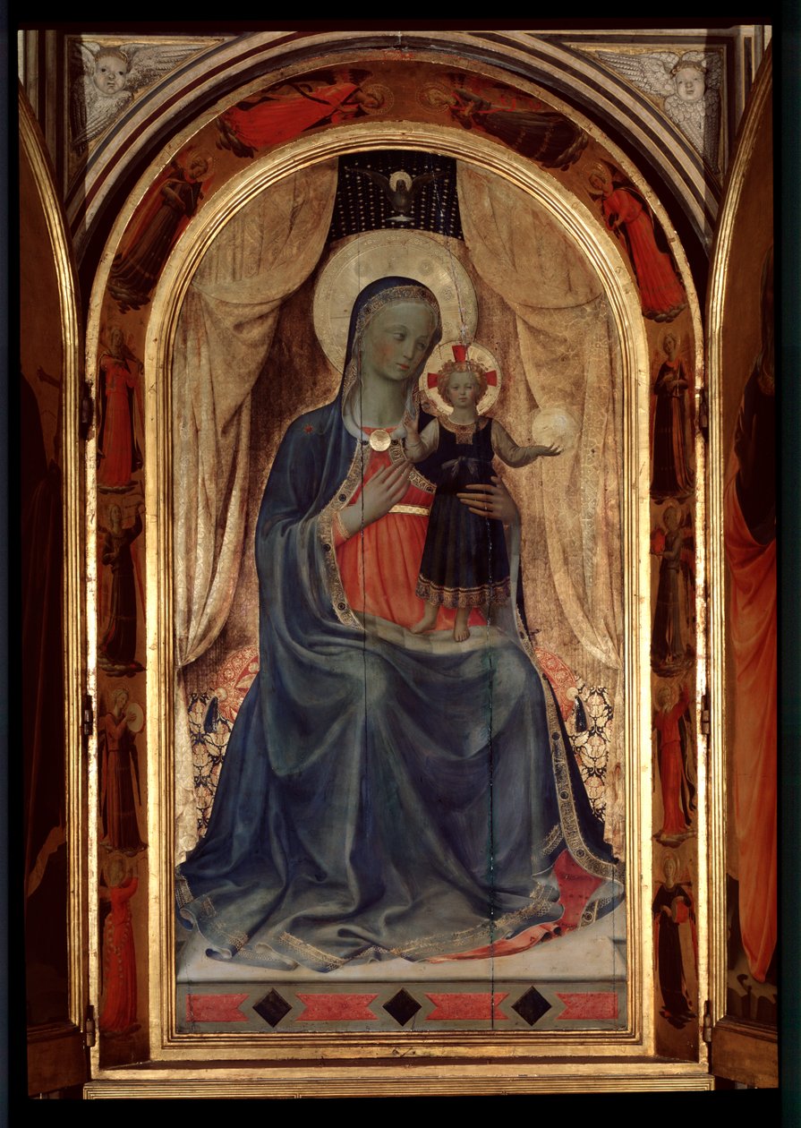 Tabernáculo de los Linaioli: Virgen con niño de Fra  Angelico