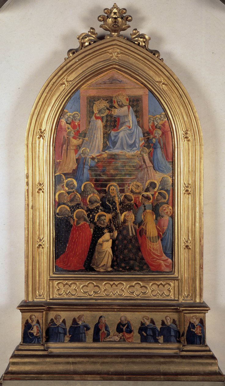 La coronación de la Virgen (Pintura sobre madera) de Fra  Angelico