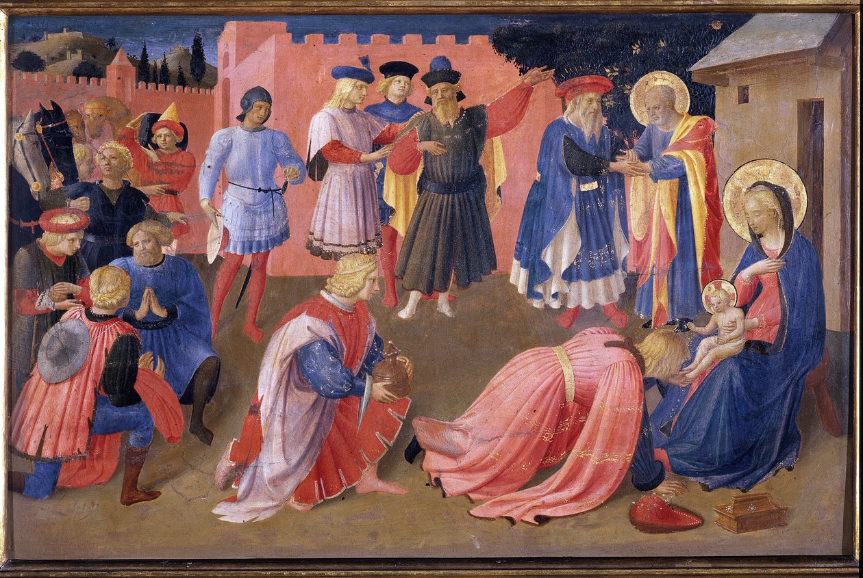 La adoración de los magos. Tabernáculo de los Linaioli de Fra  Angelico