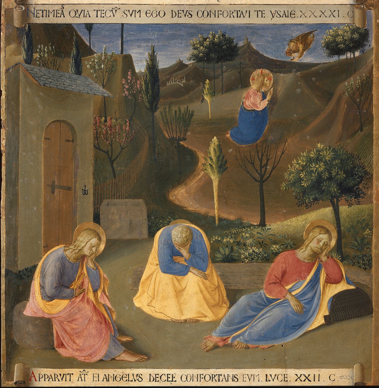 La agonía en el jardín de Getsemaní. Vida de Cristo, Armadio degli Argenti de Fra  Angelico