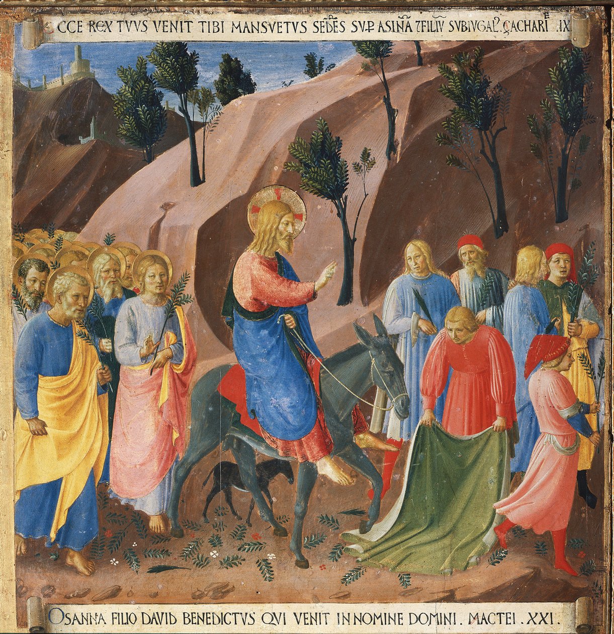 La entrada en Jerusalén. Vida de Cristo, Armadio degli Argenti de Fra  Angelico