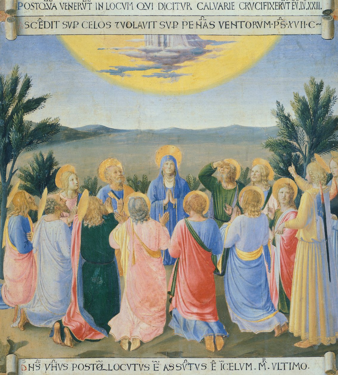 Inserción de la Ascensión, panel del Armadio degli Argenti (Arca de Plata) con la vida de Jesús de Giovanni da Fiesole conocido como Fra Angelico (1400-circa 1455), temple sobre madera. de Fra (c.1400 55) Angelico