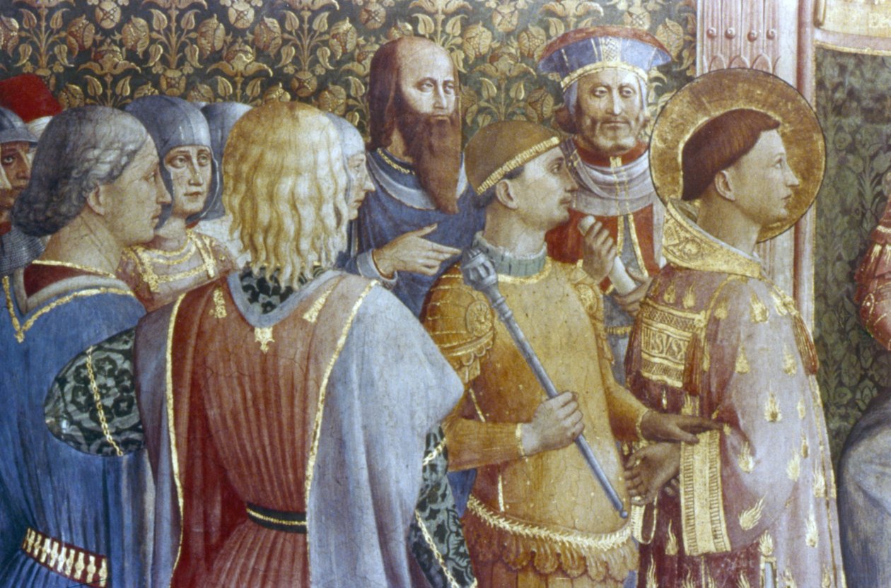 La condena de San Lorenzo por el emperador Valeriano de Fra (c.1400 55) Angelico