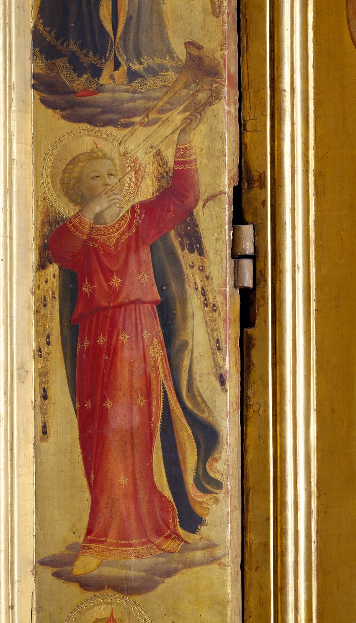 Ángel tocando una trompeta (detalle) de Fra Angelico