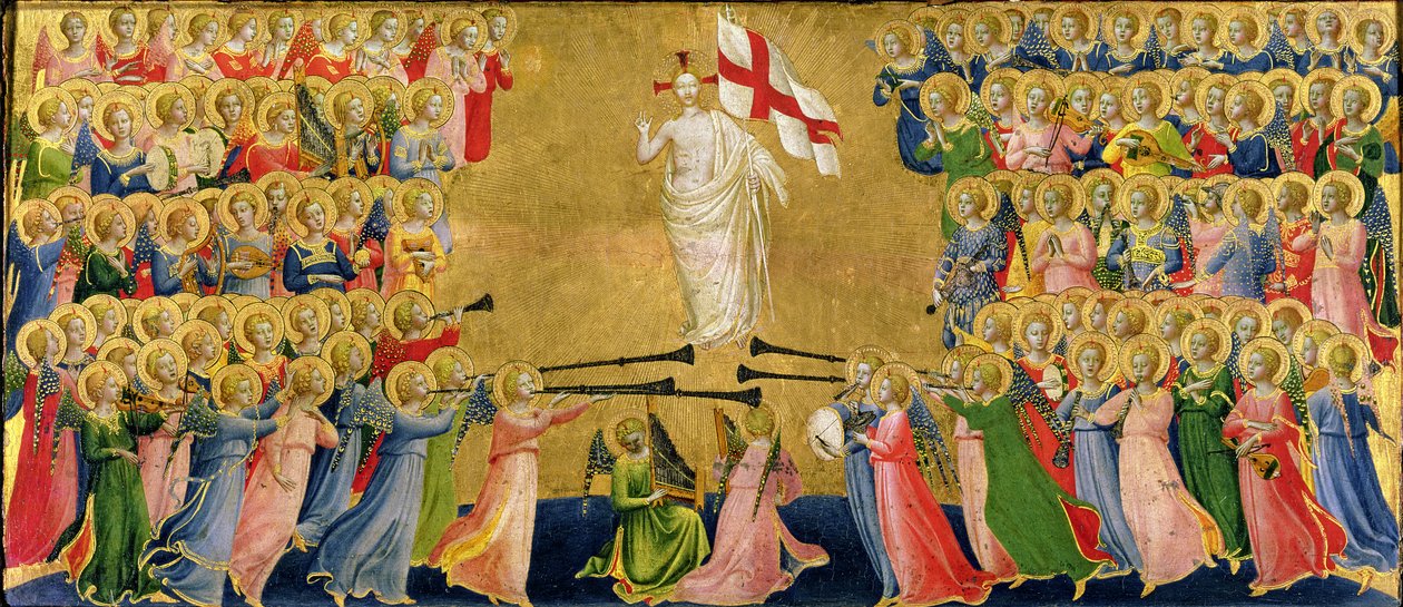 Cristo glorificado en la corte celestial, 1423-24 (detalle) de Fra Angelico