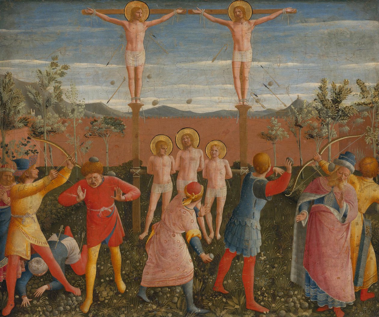Crucifixión de los santos Cosme y Damián de Fra Angelico