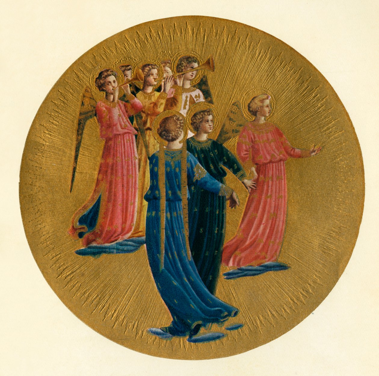 (detalle) de la Coronación de la Virgen de Fra Angelico
