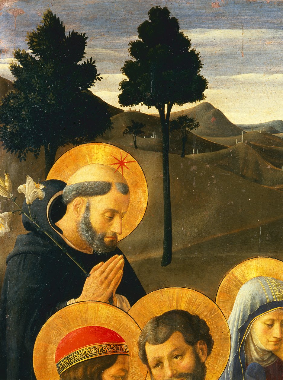 Detalle de San Domingo de la Crucifixión de Fra Angelico