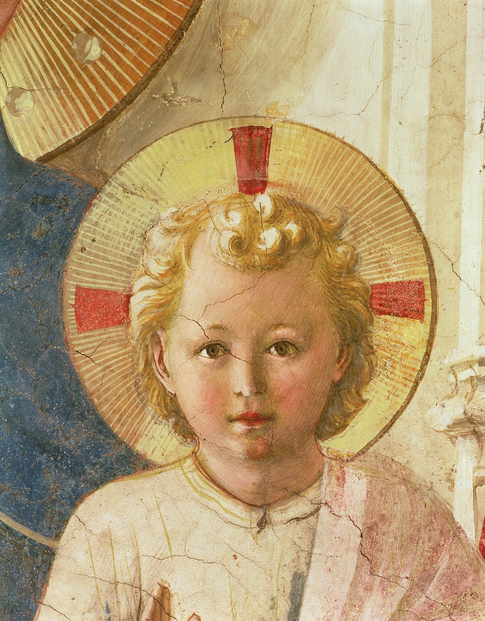Detalle del Niño Jesús de la Madonna delle Ombre de Fra Angelico